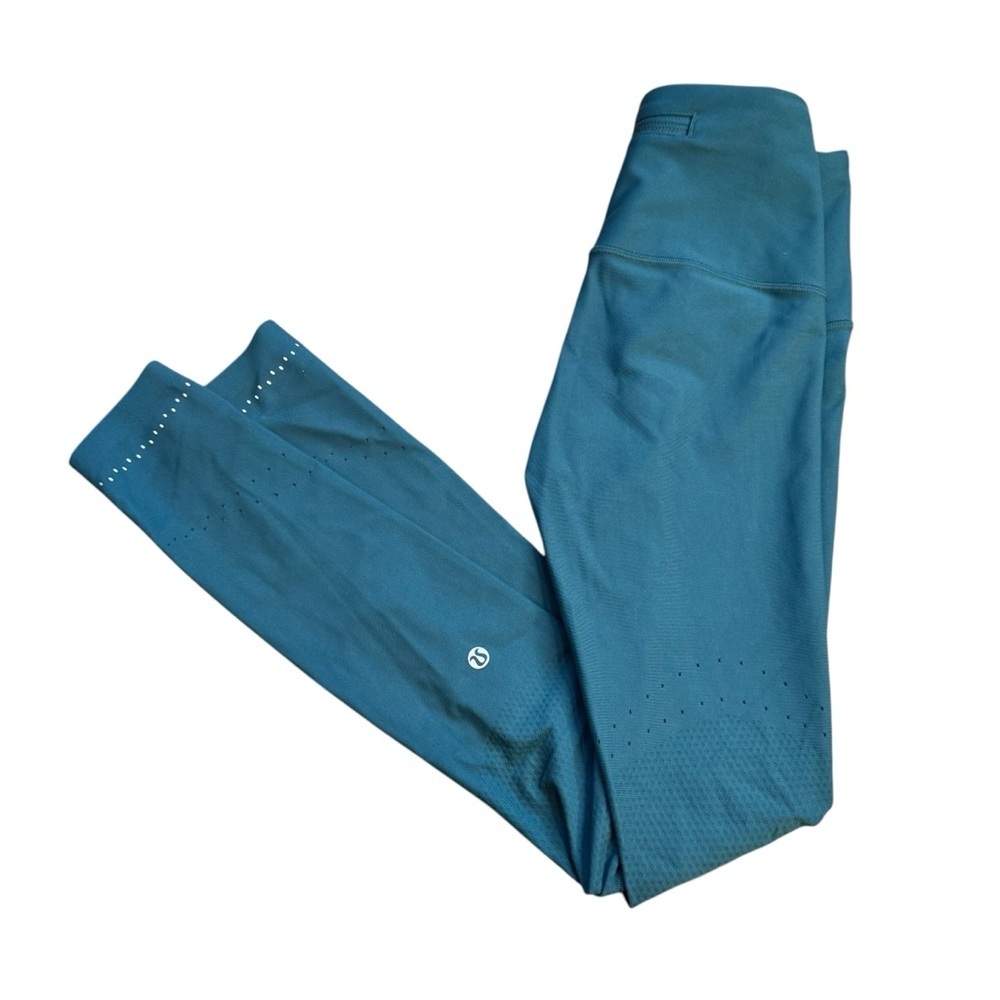 Lululemon Zoned In Tight *27” Green Jasper Size 4 Reflective Running Legging B9 - Picture 3 of 16